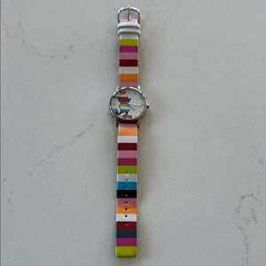 Mickey Mouse Disney Parks Official Colorful Striped Watch NWOT ✨